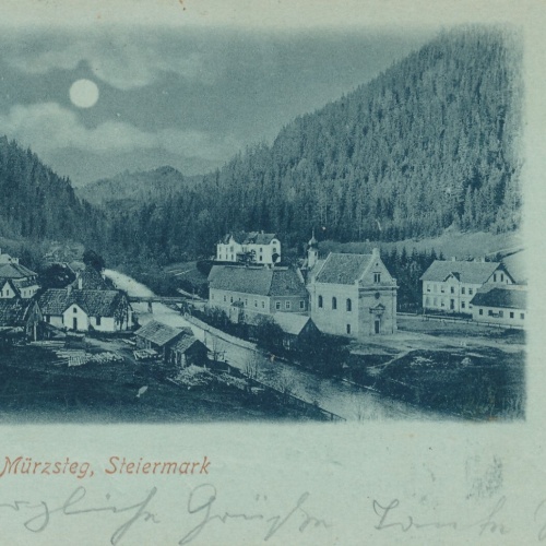 Mondschein - Karte aus Mürzsteg Steiermark (7034)