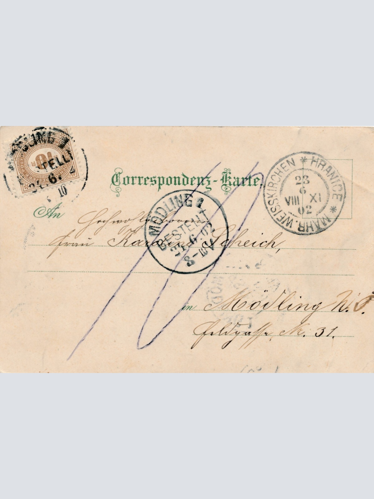 AK gruss aus Mähr. Weisskirchen Tschechoslowakei (7192)