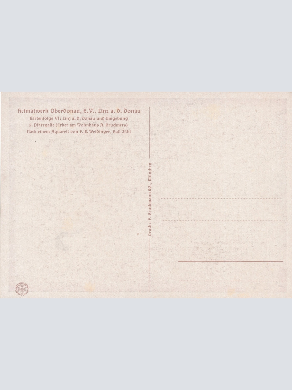 Künstler - AK Heimatwerk aus Linz an der Donau Oberösterr. Ansichtskarte (8965)