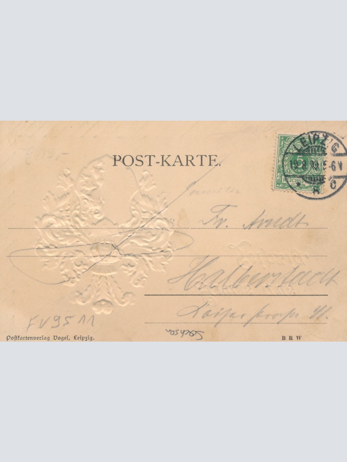 Präge - Karte aus Leipzig Sachsen Ansichtskarte (9062)