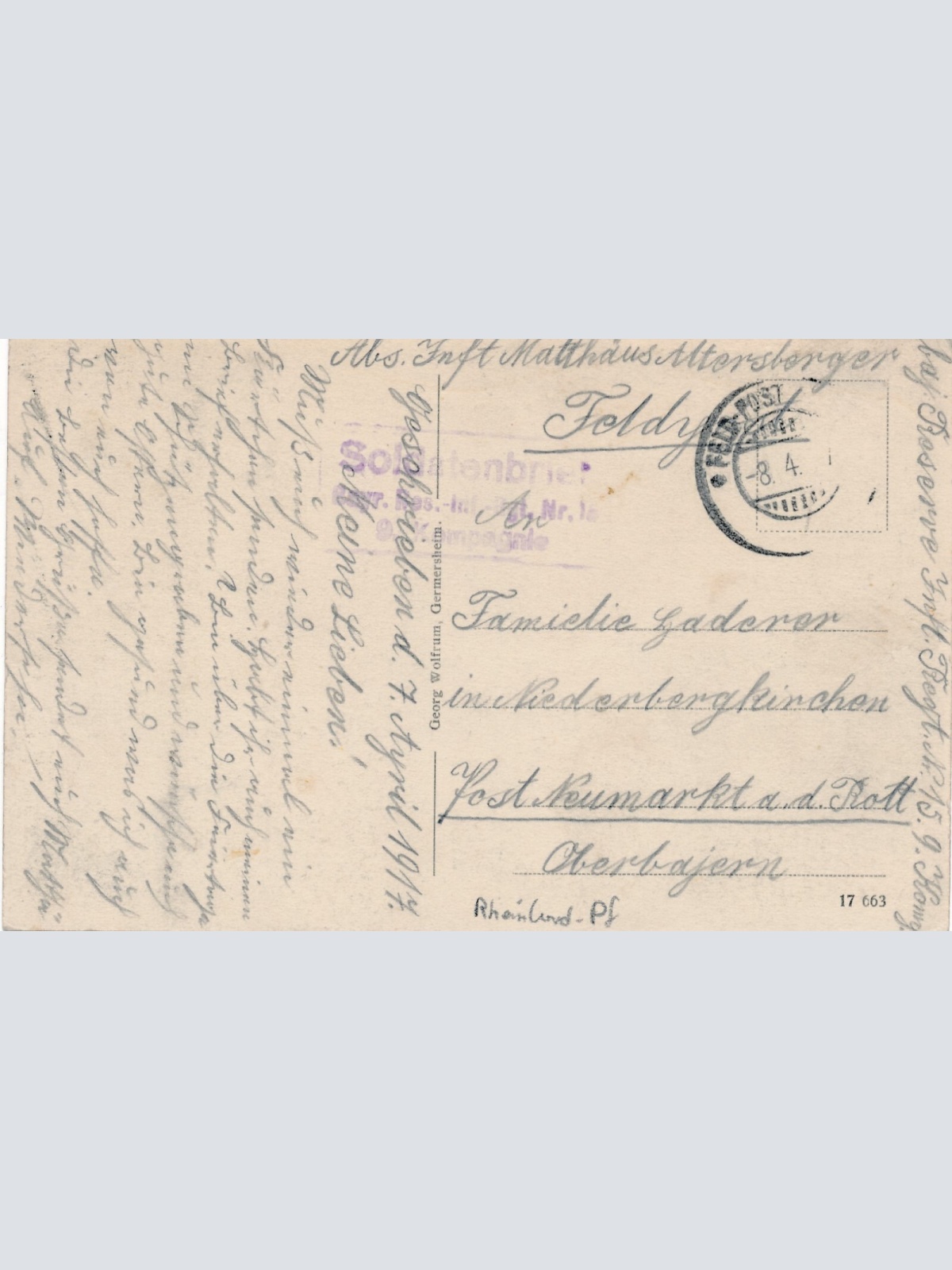 AK aus Germersheim Königstraße Rheinland - Pfalz Ansichtskarte (9069)