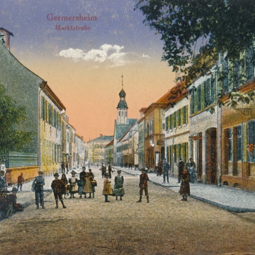 AK aus Germersheim Marktstraße Rheinland - Pfalz Ansichtskarte (9070)