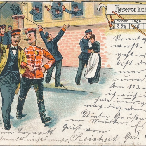 Litho - Karte Reserve hatt noch ... (9127)