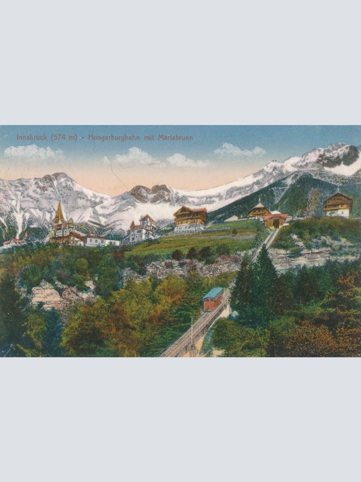 AK aus Innsbruck mit Hungerbahn Tirol Ansichtskarte (9374)