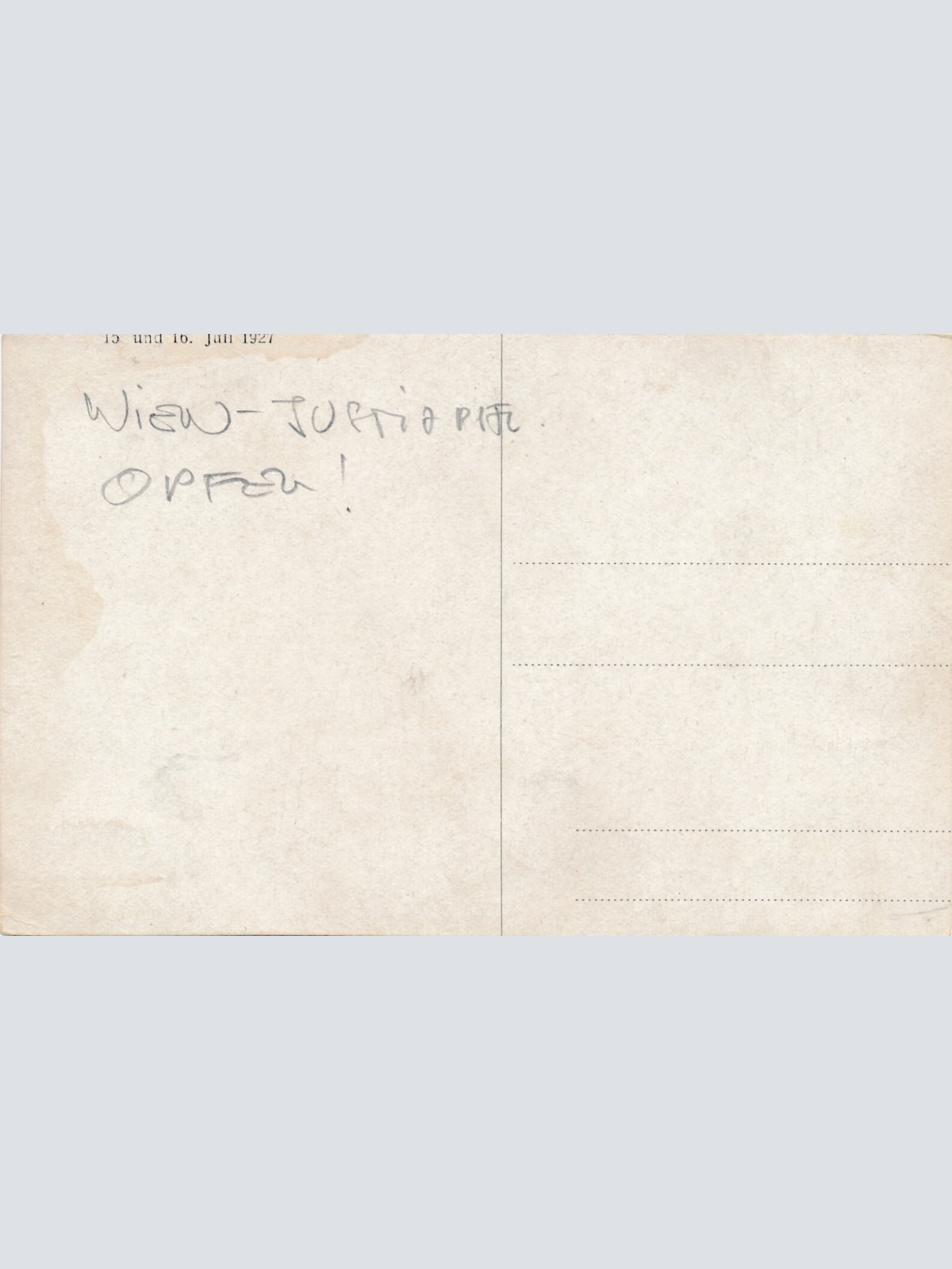 AK aus Wien Justiz Opfer vom Juli 1927 Ansichtskarte (9430)