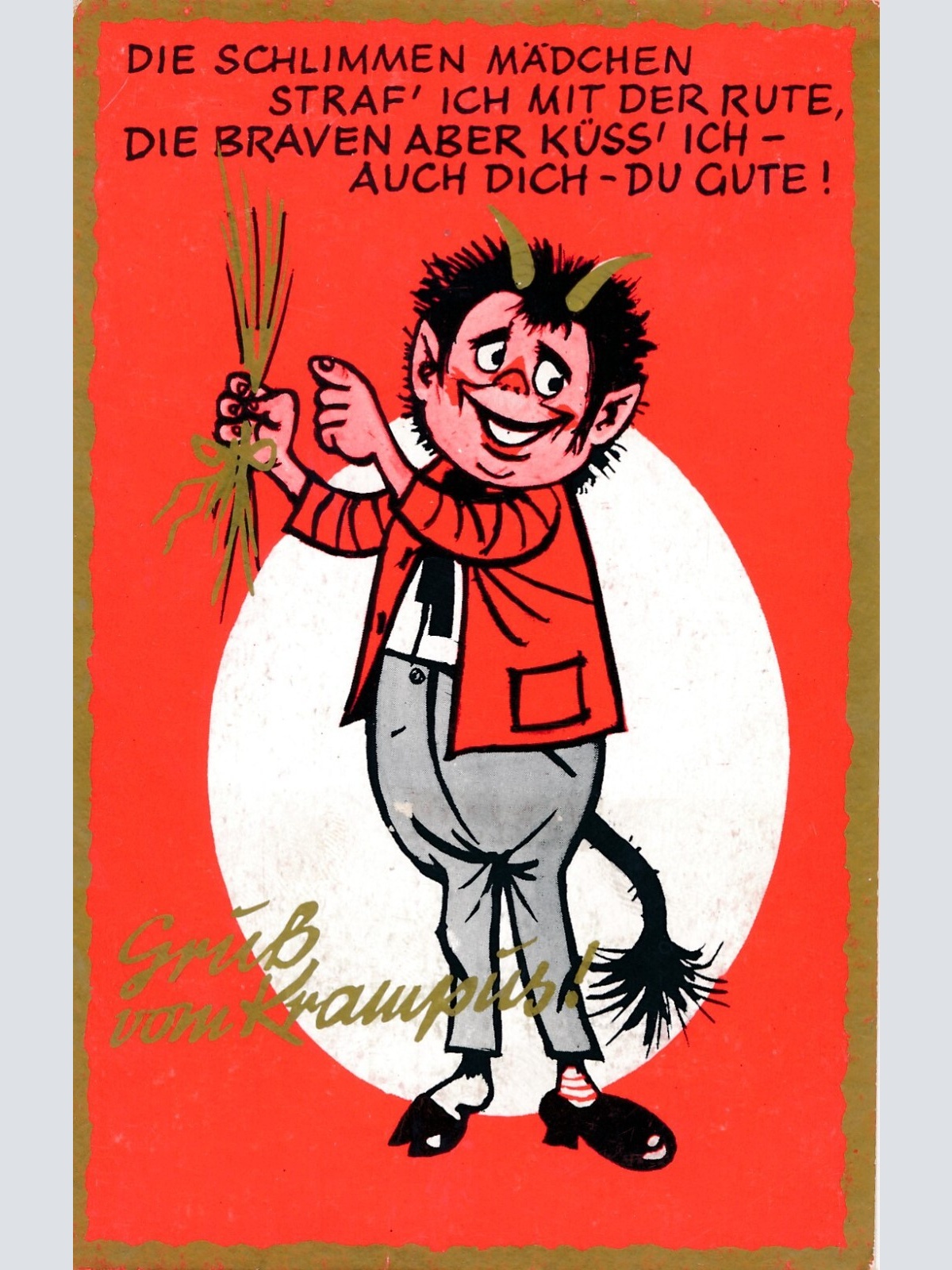 AK, Gruß vom Krampus, Die Schlimmen Mädchen (S2356)