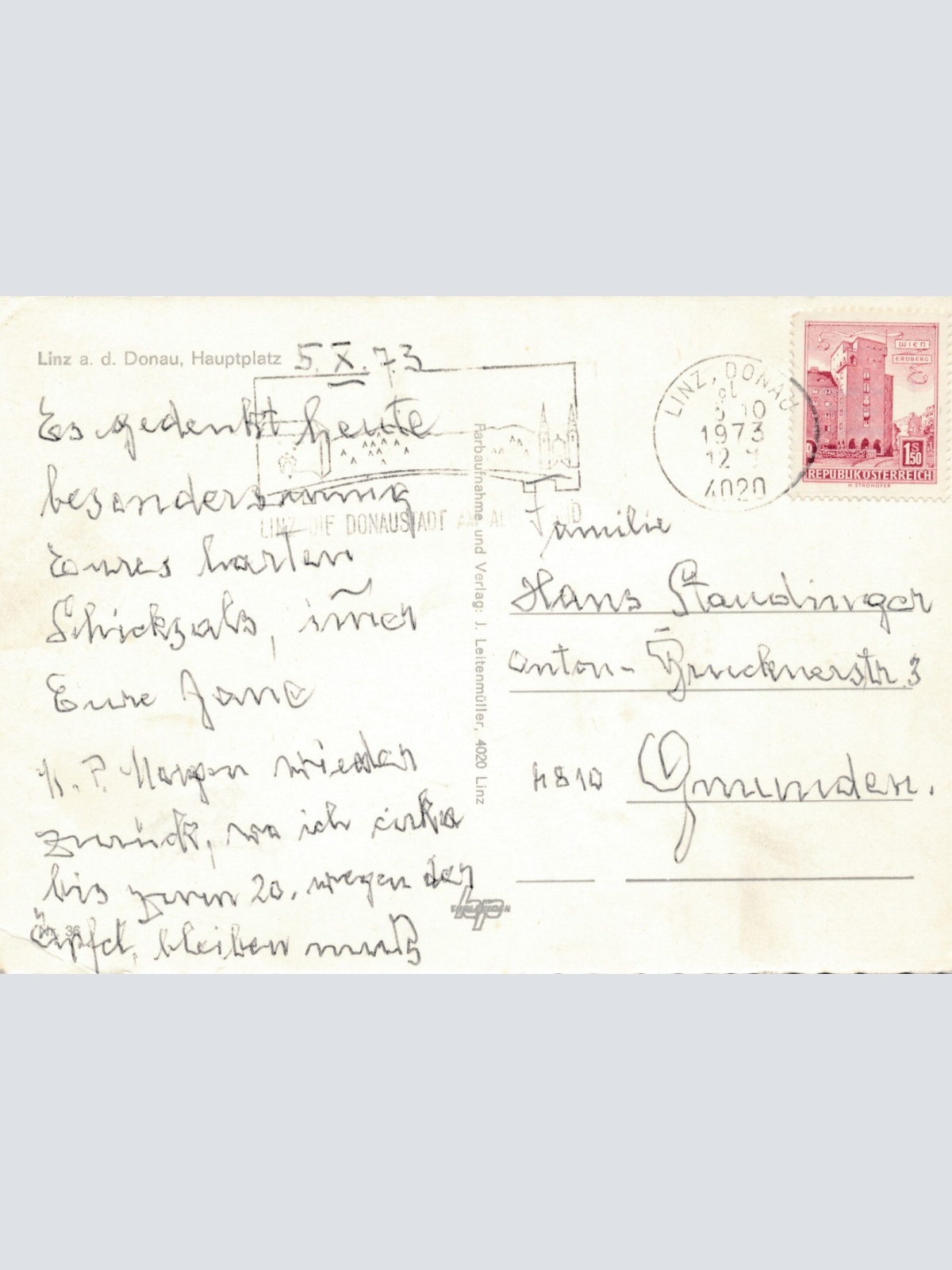 AK aus Linz an der Donau Hauptplatz Oberösterr. Ansichtskarte (9038)