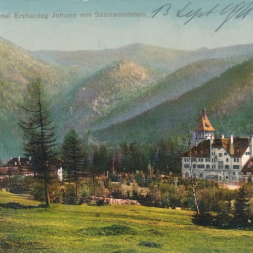 AK, Niederösterreich, Semmering, Hotel Erzherzog Johan mit Sonnwendstein (S2376)