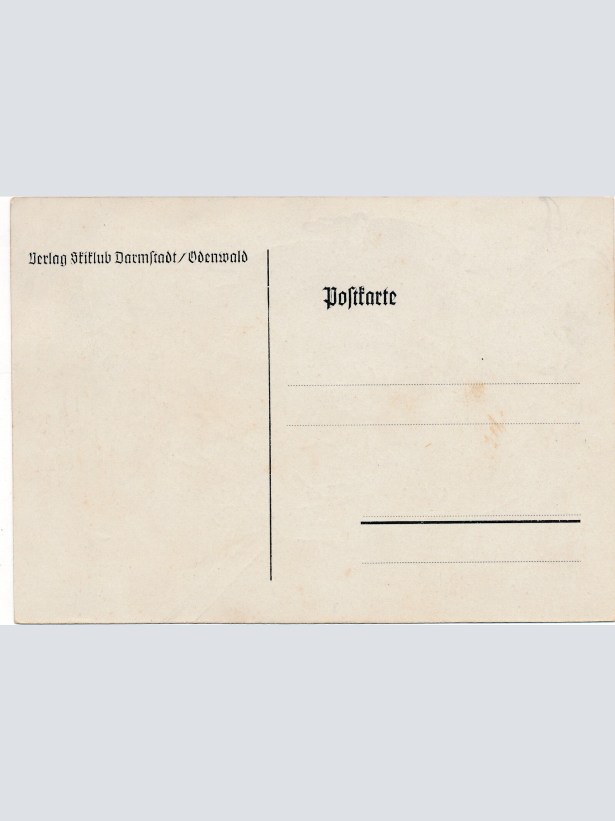 Karikatur - Karte vom Schiklub Darmstadt Skifahrer mit Spruch (7566)