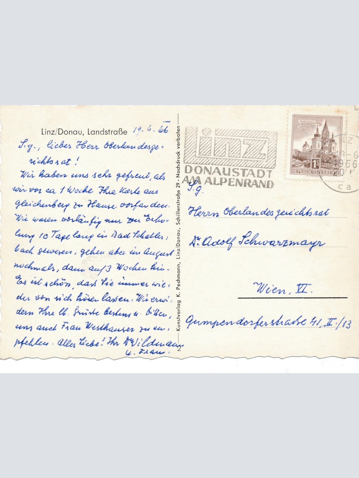 AK aus Linz an der Donau Landstraße Oberösterr. Ansichtskarte (9031)