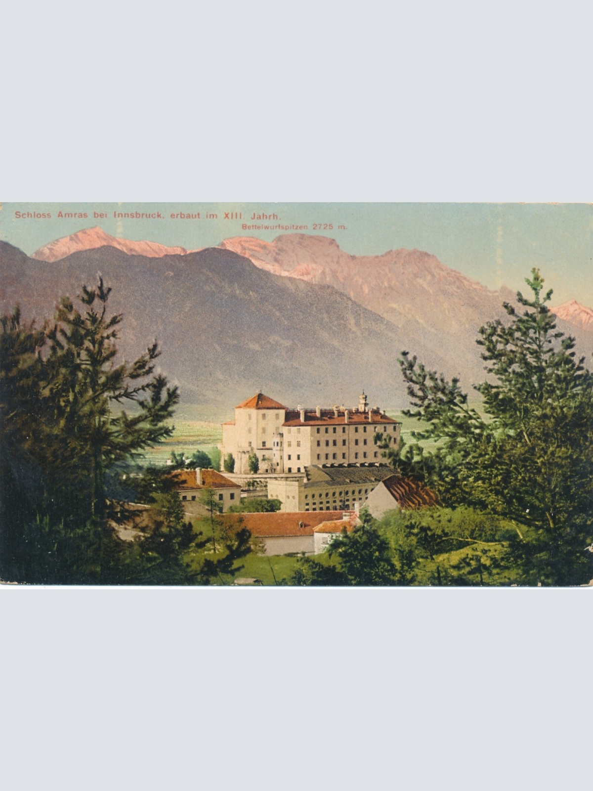 AK aus Innsbruck mit Schloss Ambras Tirol Ansichtskarte (9367)