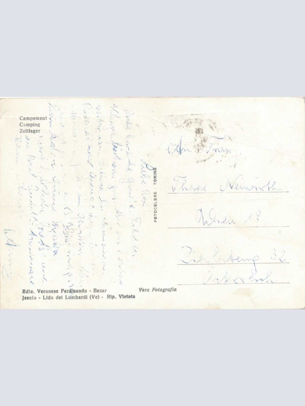 AK aus Lido di Jesolo Camping Italien Ansichtskarte (9518)