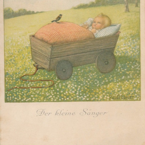 Künster - Karte von Pauli Ebner Der Kleine Sänger (8071)