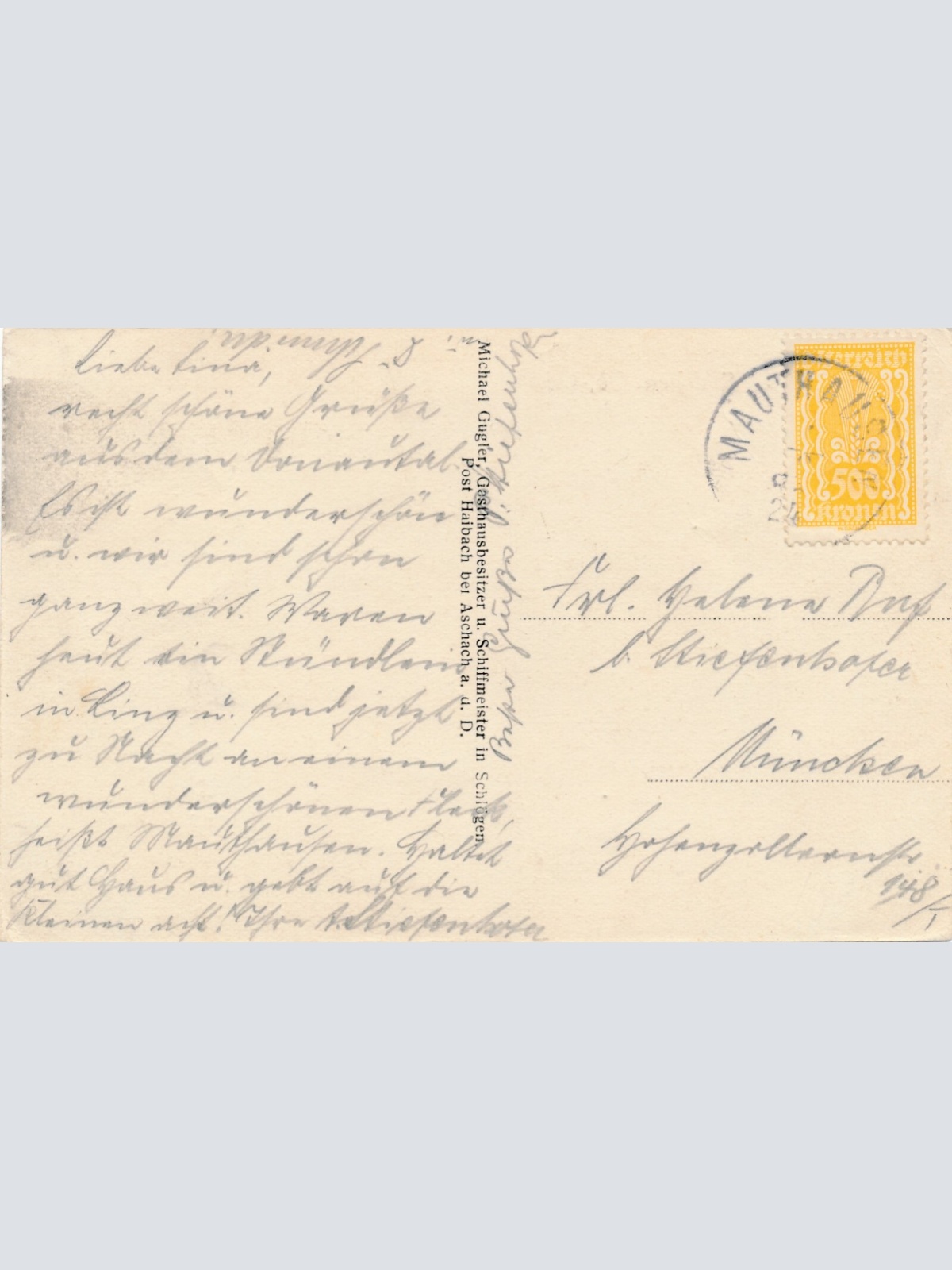 AK aus Schlögen Oberösterreich Ansichtskarte (9554)