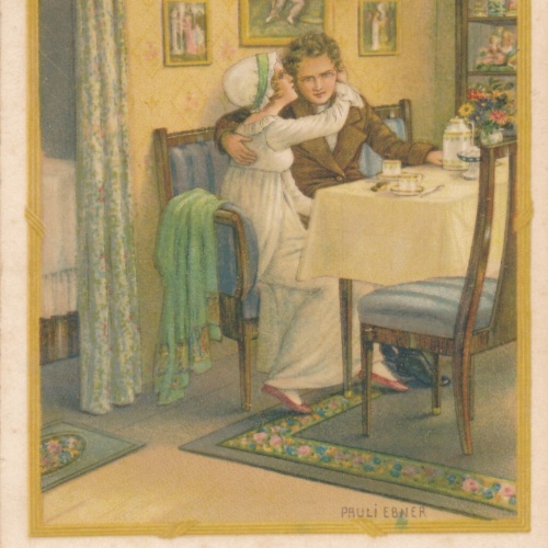 Künster - Karte von Pauli Ebner Mann und Frau (8072)