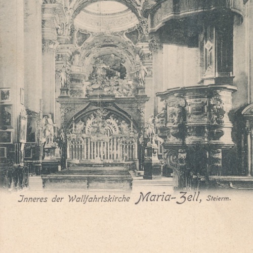 AK aus Mariazell Kircheninneres Steiermark Ansichtskarte (9500)