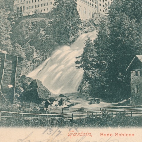 AK aus Gastein mit Bade Schloss Salzburg Ansichtskarte (9251)