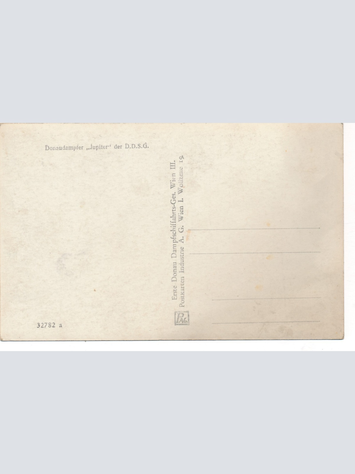 AK vom Dampfer Jupiter der D.D.S.G. Ansichtskarte (9257)