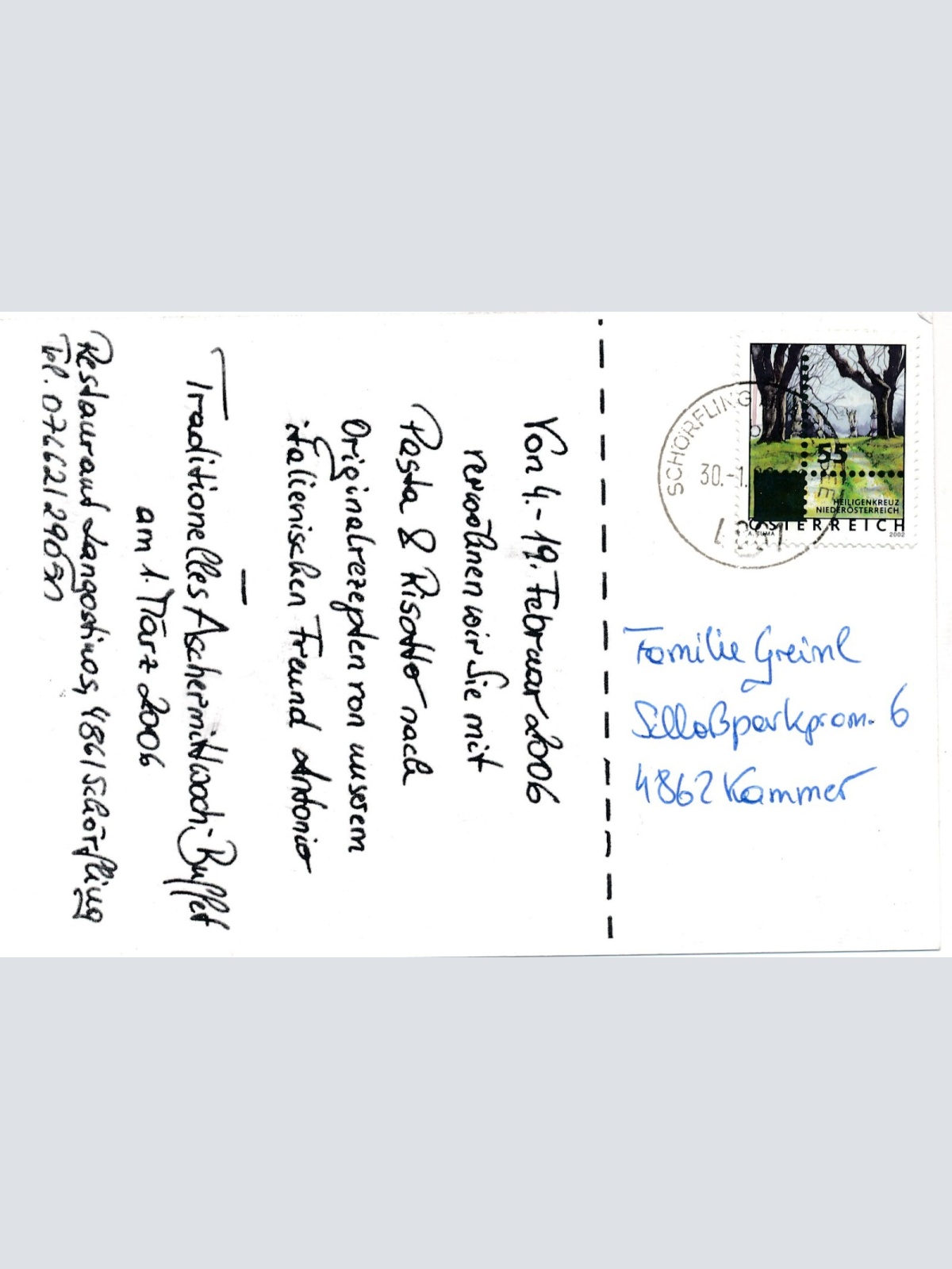 AK von Kammer Restaurant Lagostinos Oberösterreich Ansichtskarte (9829)