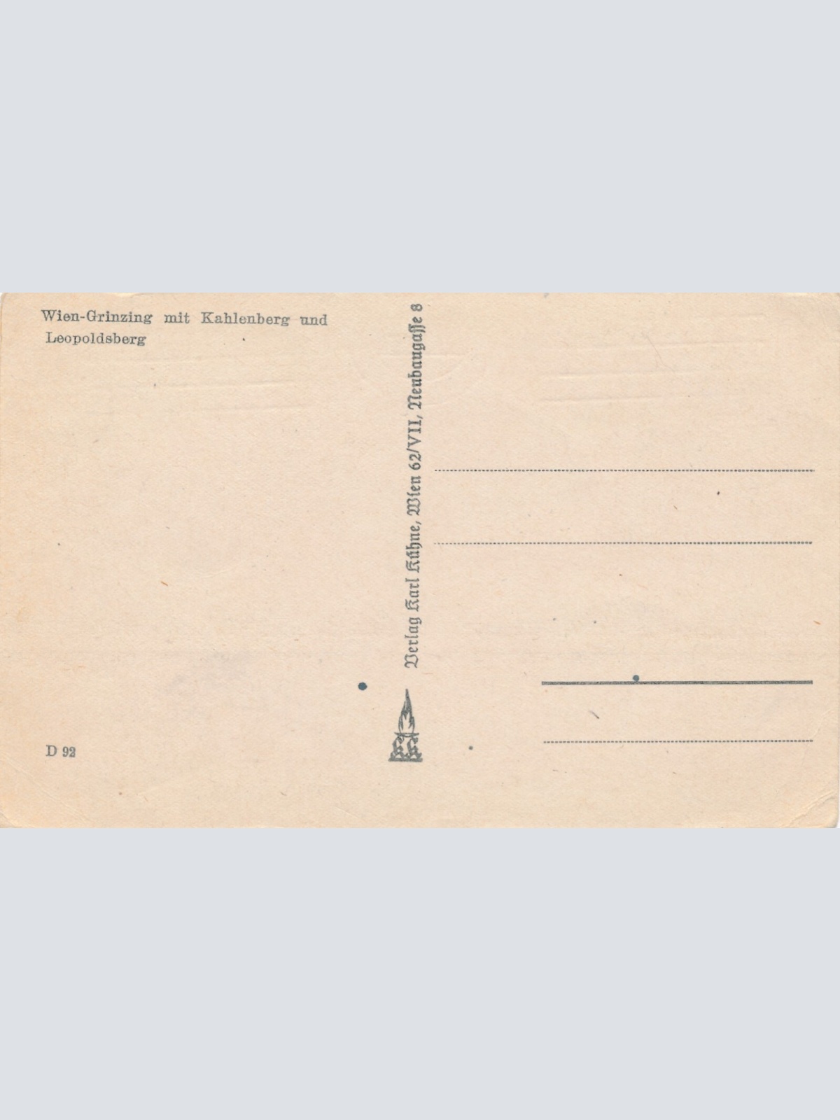 AK aus Wien - Grinzing mit Kahlenberg Ansichtskarte (9282)
