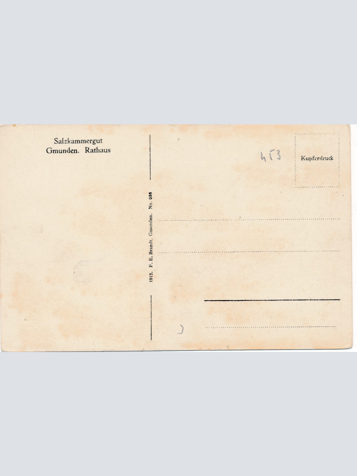 AK aus Gmunden mit Rathaus Oberösterreich Ansichtskarte (9852)