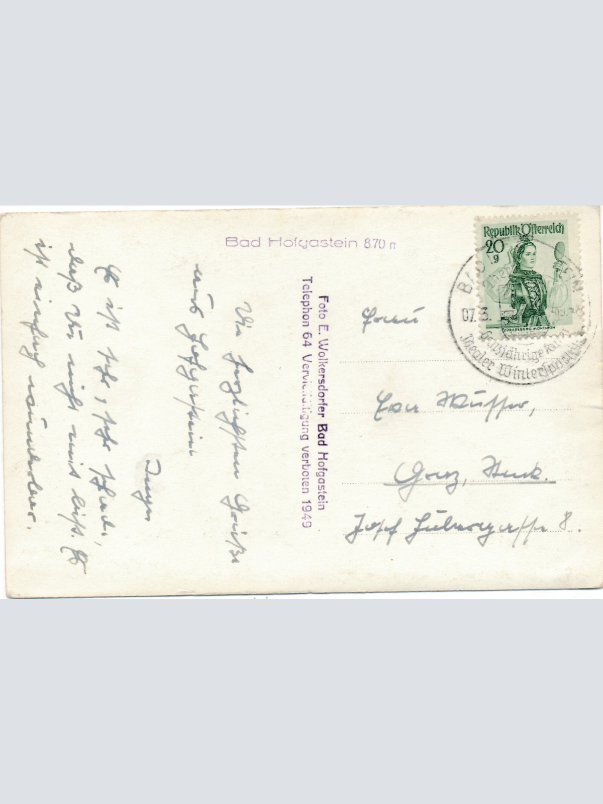 AK aus Bad Hofgastein Salzburg Ansichtskarte (9266)