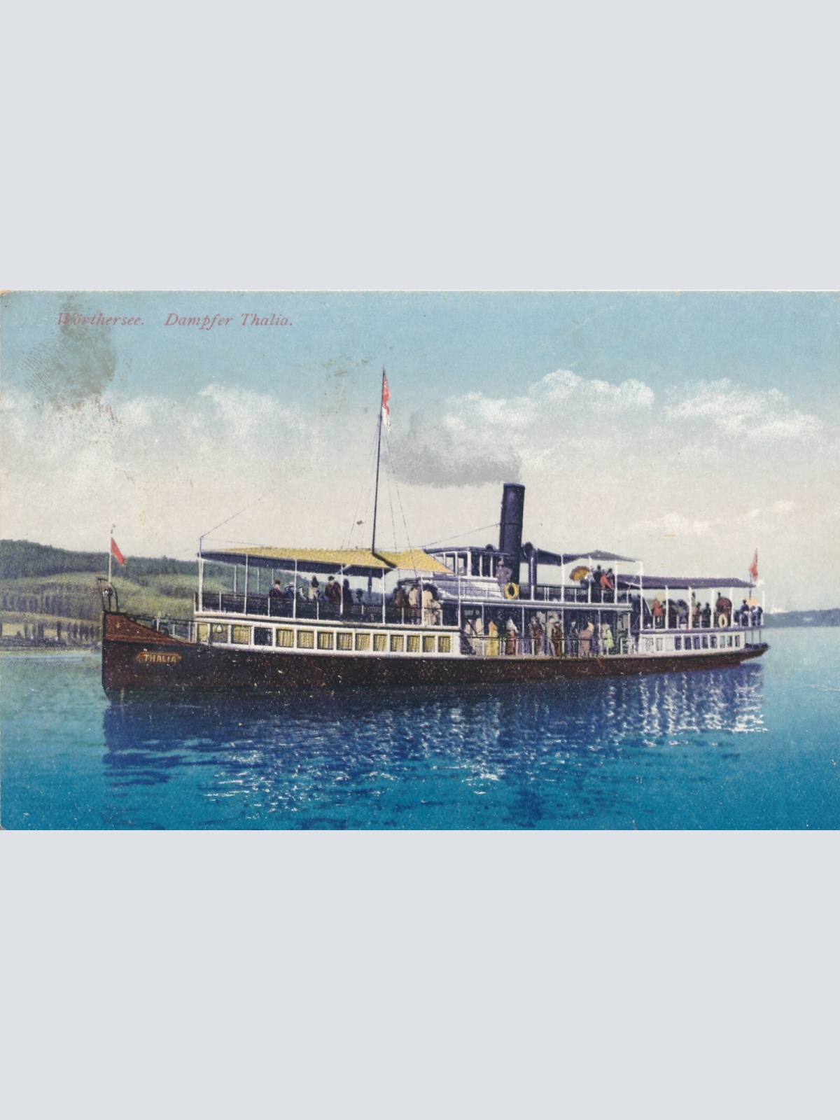 AK vom Wörthersee mit Dampfer Thalia Kärnten Ansichtskarte (9861)