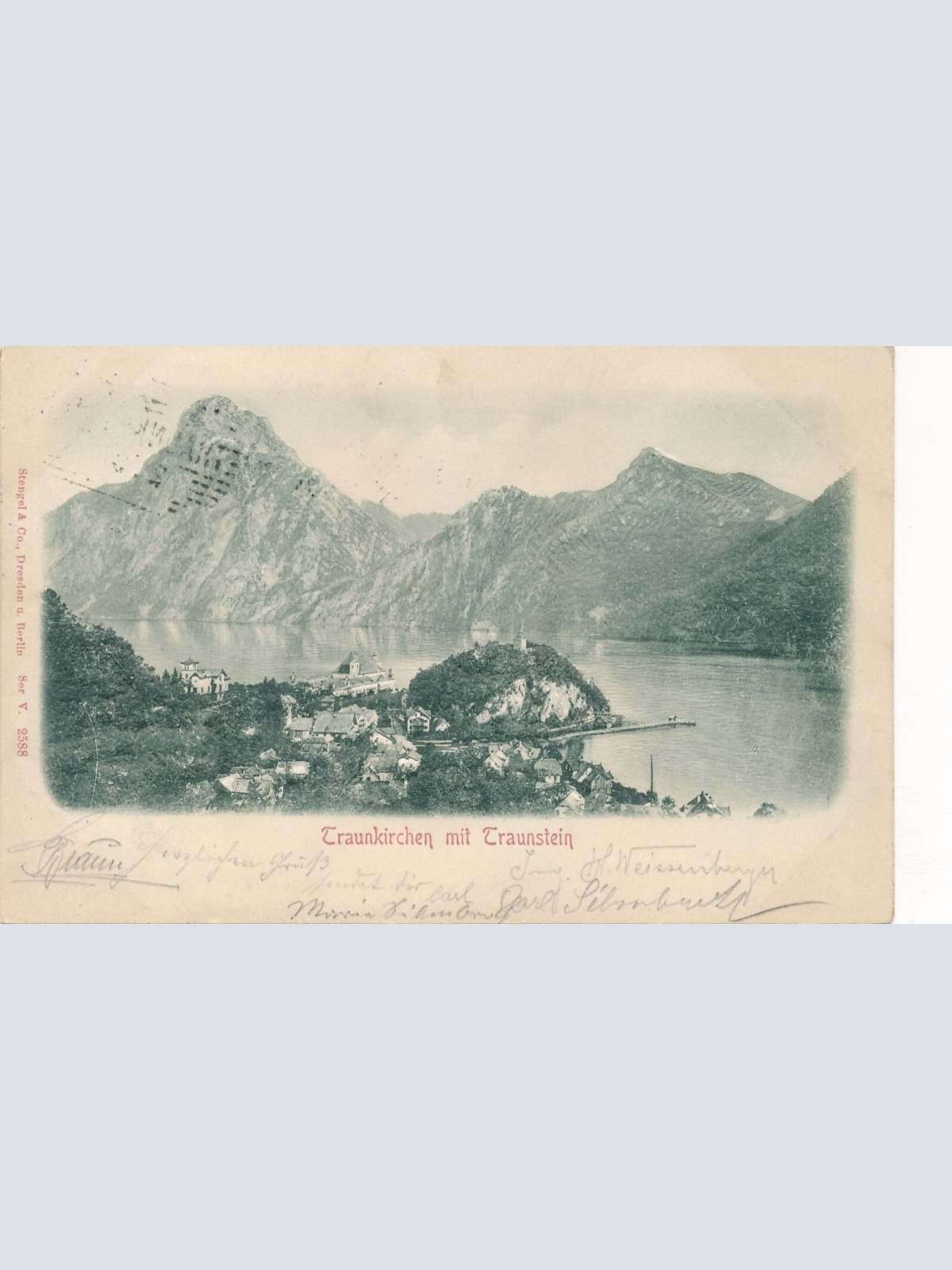 AK aus Traunkirchen mit Traunstein Oberösterreich Ansichtskarte (9745)