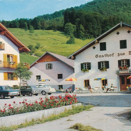 AK aus Weyregg mit Pension Ecker Oberösterreich Ansichtskarte (9804)