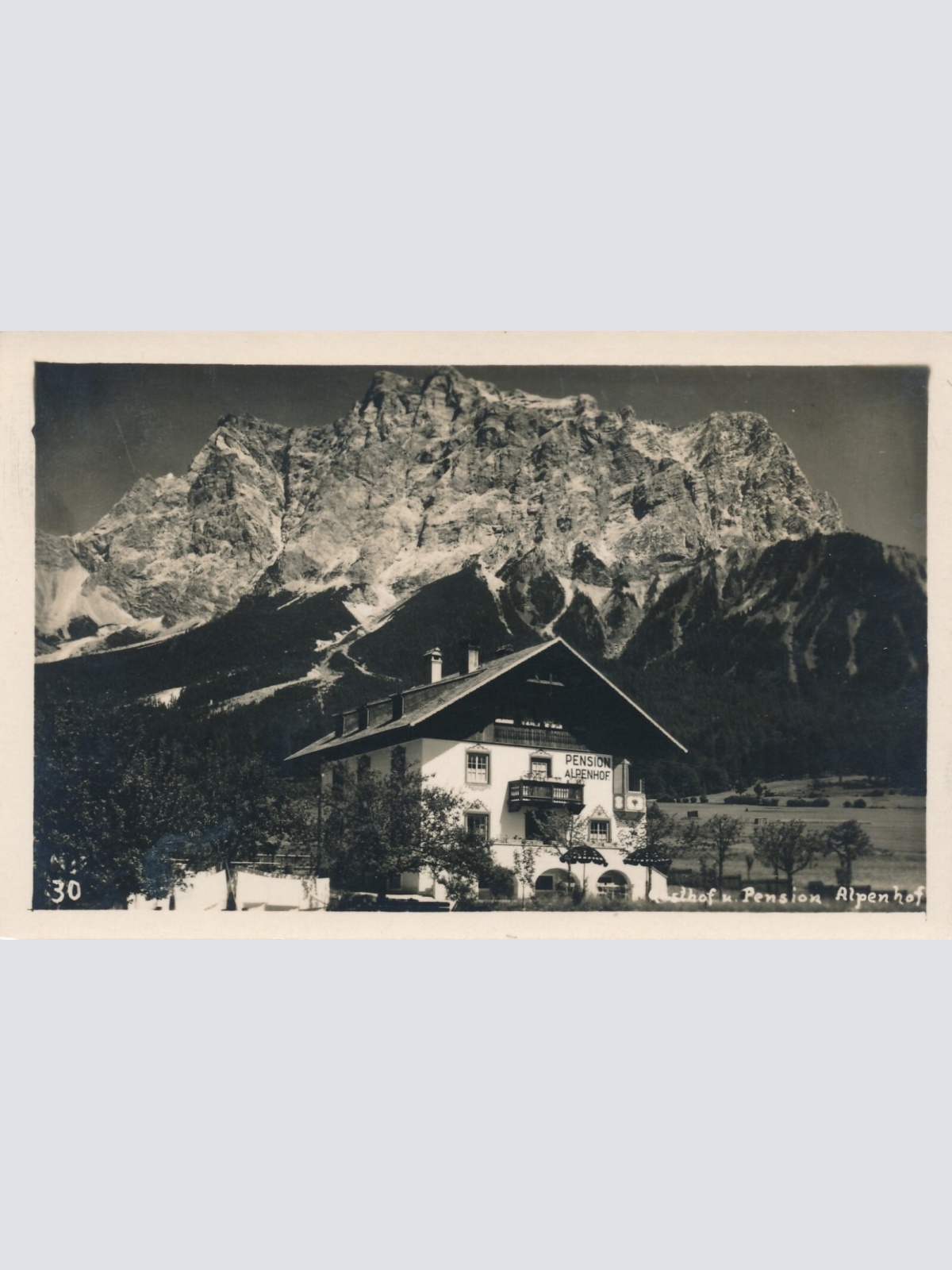 AK aus Ehrwald mit Pension Alpenhof Tirol Ansichtskarte (9928)