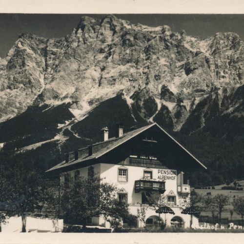 AK aus Ehrwald mit Pension Alpenhof Tirol Ansichtskarte (9928)