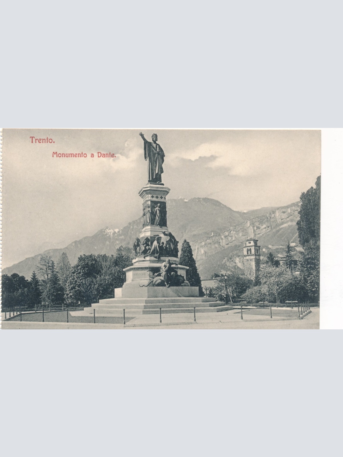AK aus Trento Monumento a Dante Italien Ansichtskarte (9657)