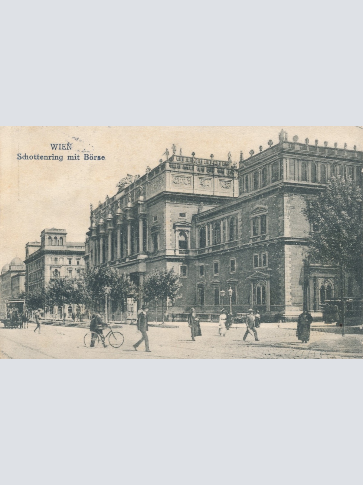 AK aus Wien Schottenring mit Börse Ansichtskarte (10257)