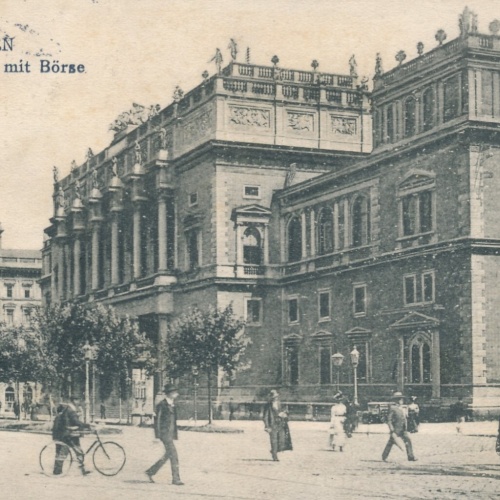 AK aus Wien Schottenring mit Börse Ansichtskarte (10257)