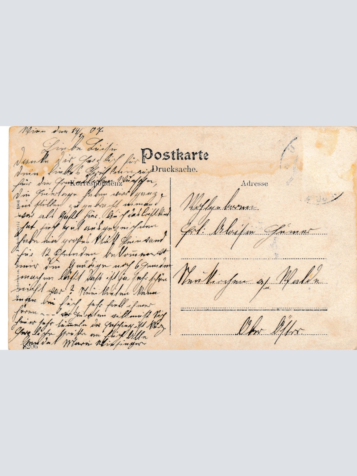 AK aus Wien Stallburggasse Ansichtskarte (10260)