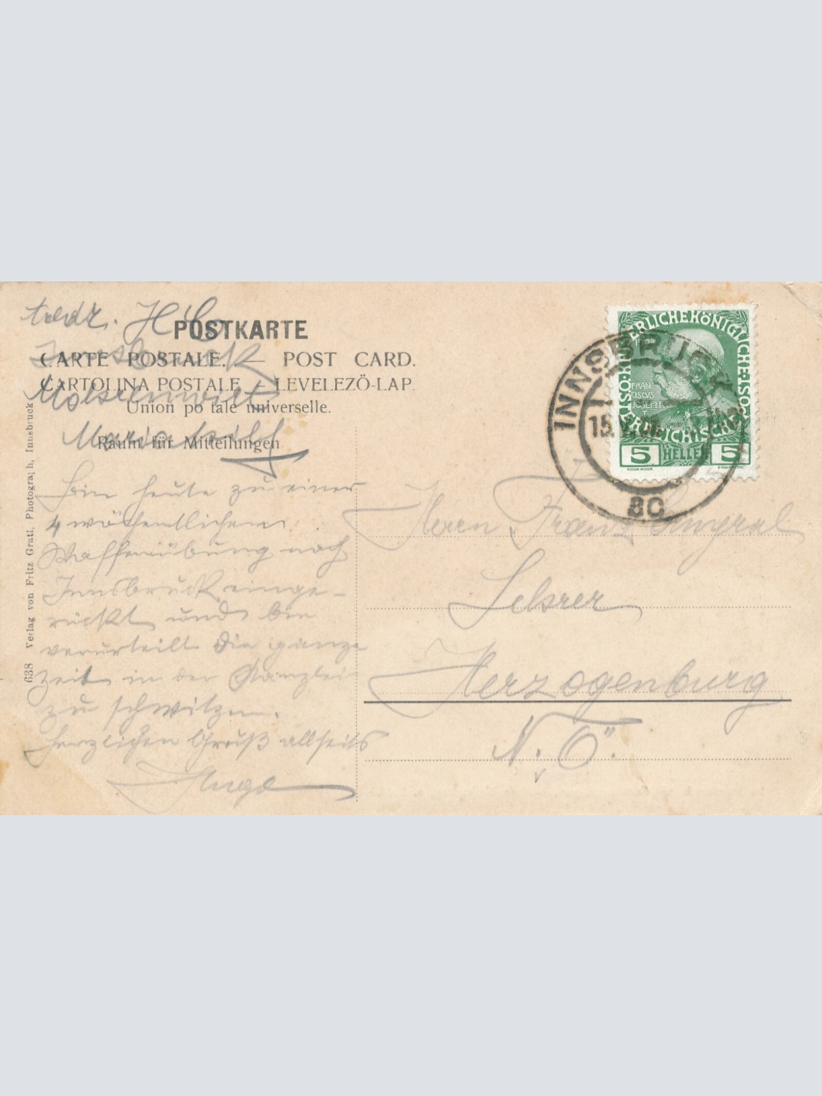 AK aus Innsbruck Tirol Ansichtskarte (10261)