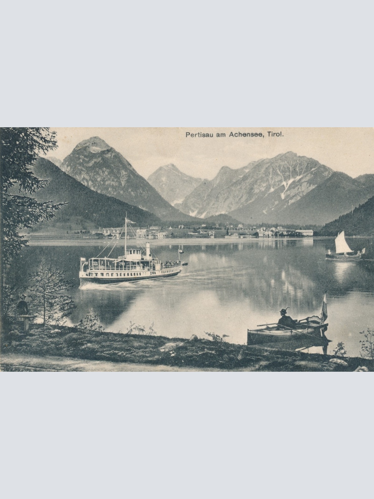 AK aus Pertisau am Achensee mit Dampfer Tirol Ansichtskarte (10263)