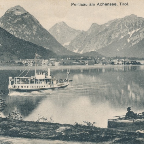 AK aus Pertisau am Achensee mit Dampfer Tirol Ansichtskarte (10263)