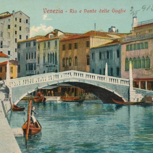 AK aus Venezia rio e ponte delle Guglie Italien Ansichtskarte (9639)
