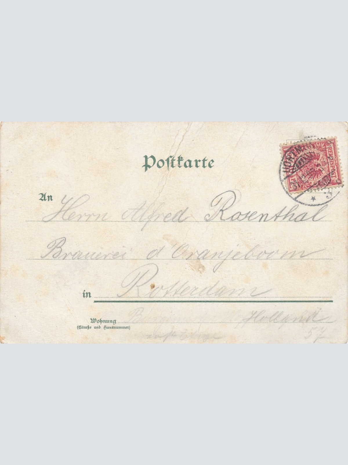 Litho - Motiv - Karte Behüt dich Gott im neuen Jahr (10207)