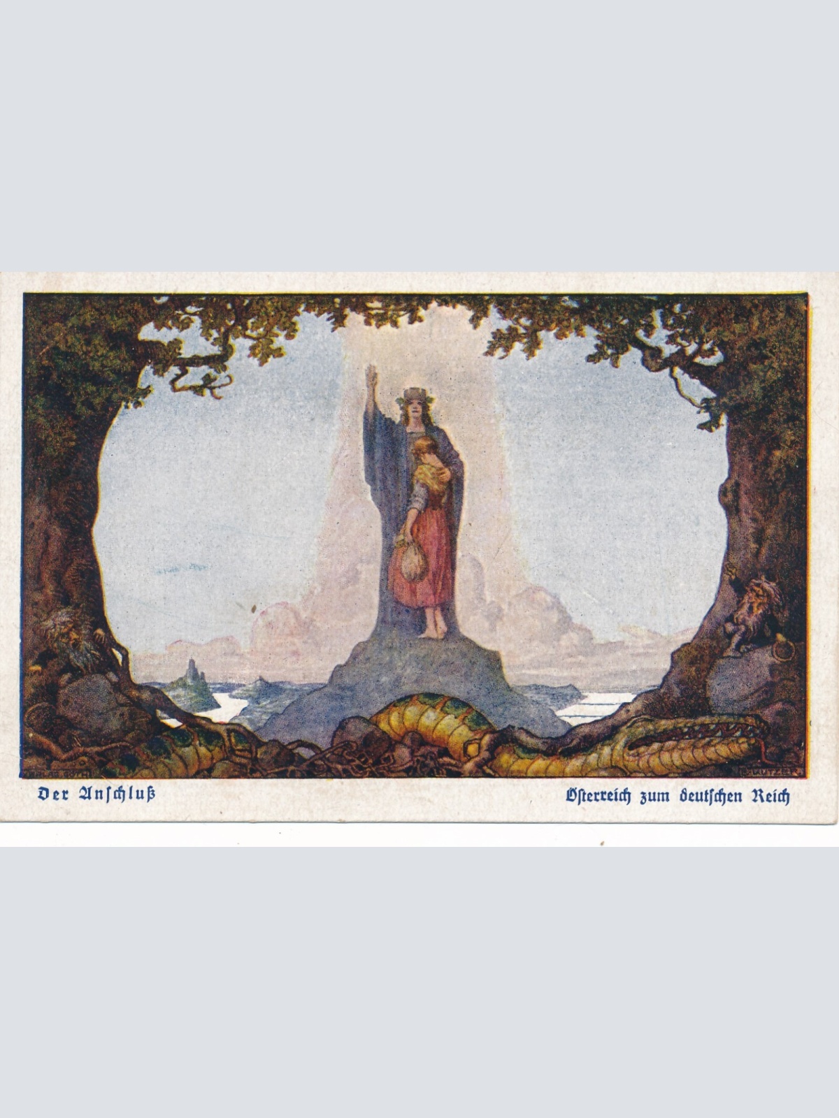 Motiv - Karte der Anschluss Österreich und Deutsches Reich (10208)