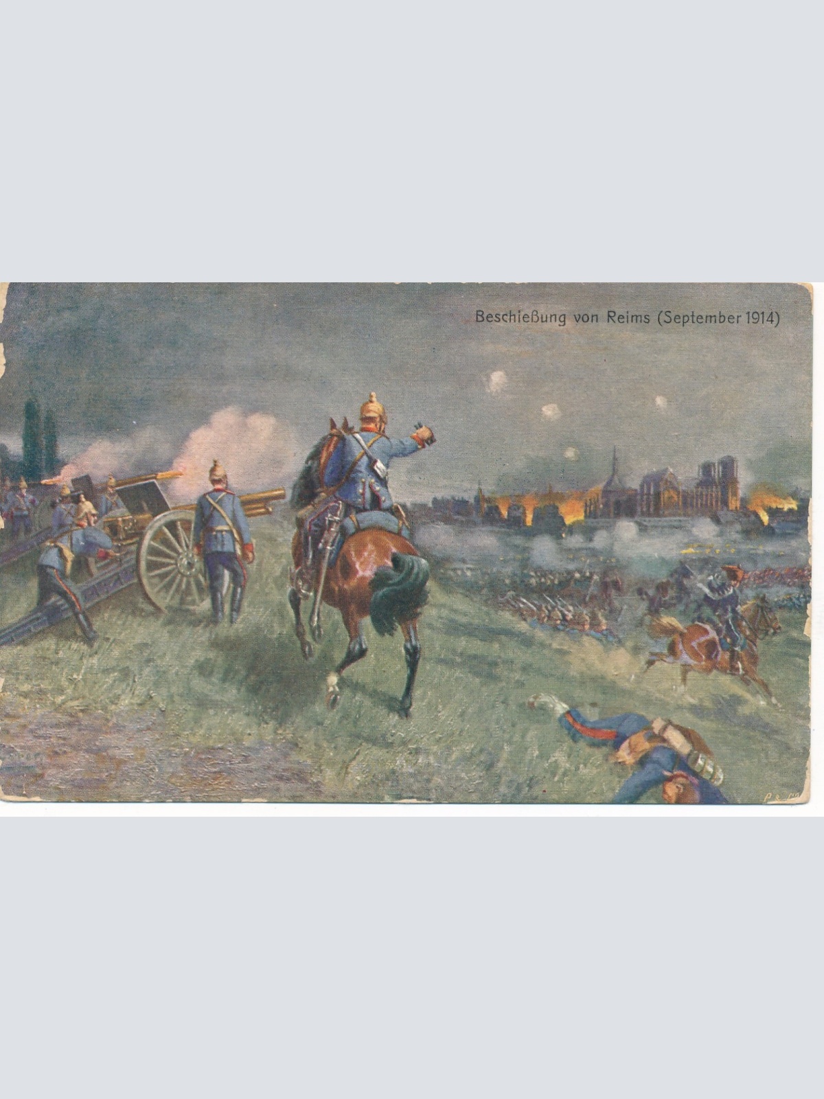 AK Beschießung von Reims Sept. 1914 (10220)