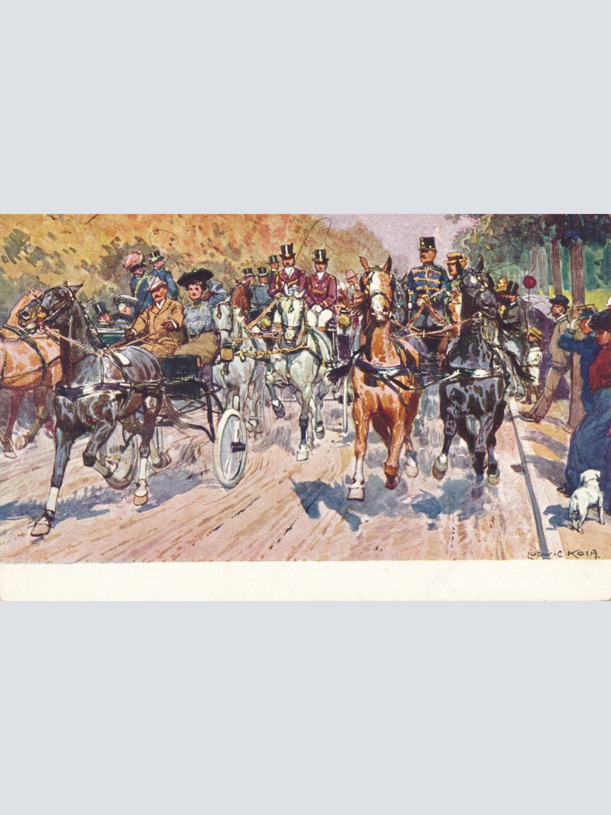 AK Kutschen Rennen (10246)