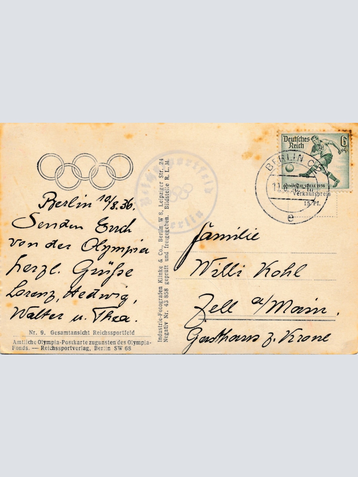 AK aus Berlin mit Olympia Stadion (10250)