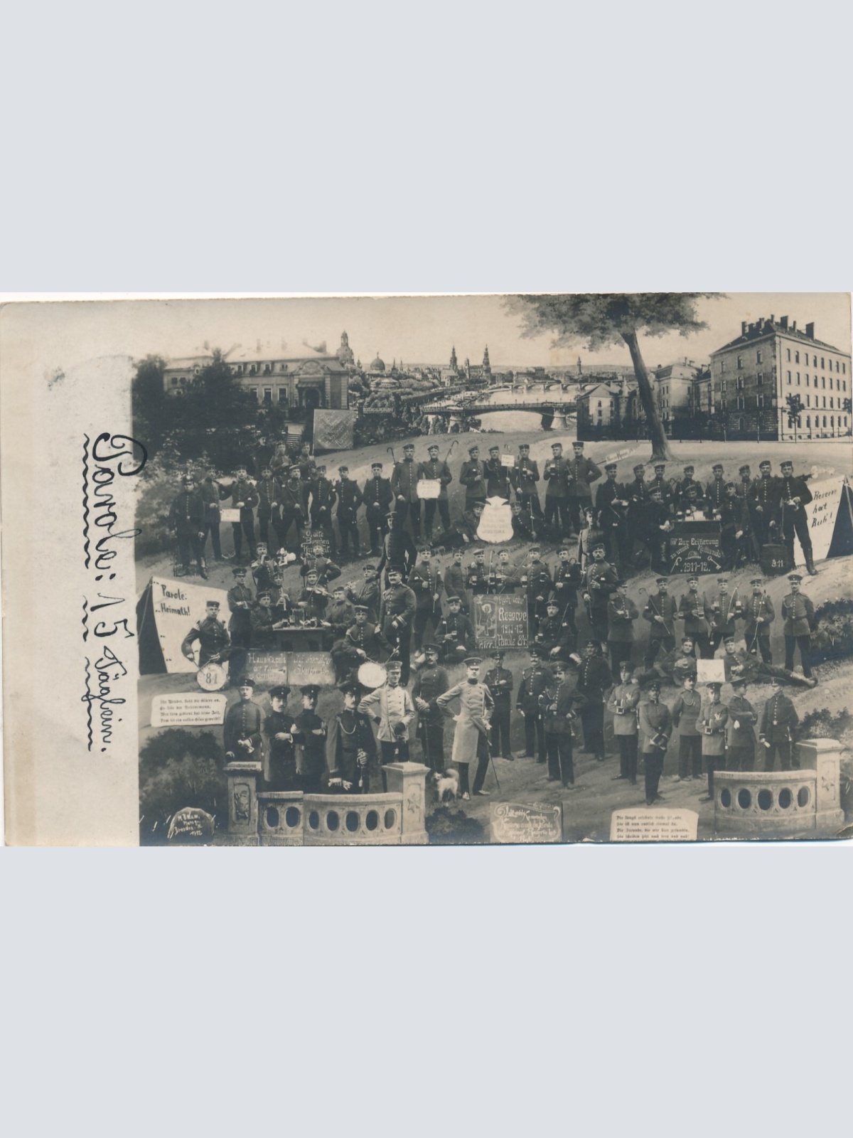 AK hoch lebe Parole 15 Tage mit Soldaten (10230)