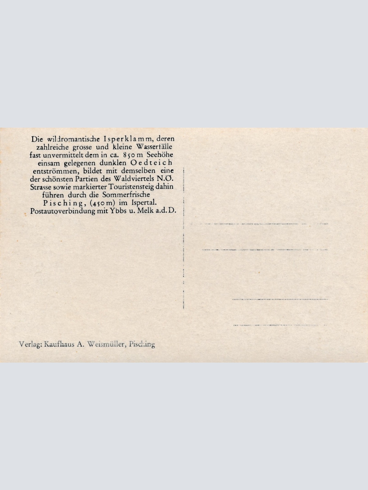 AK aus Oedteich bei Gutenbrunn Niederösterreich Ansichtskarte (10344)