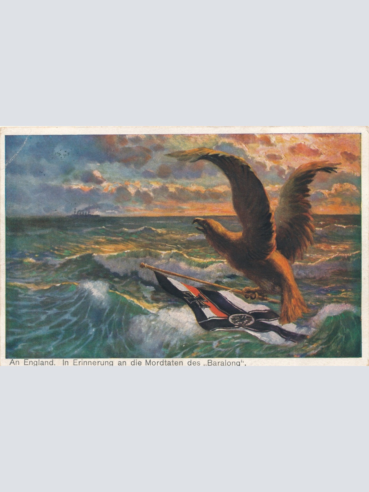 AK an England in erinnerung an die Mordtaten Millitaria Ansichtskarte (8647)