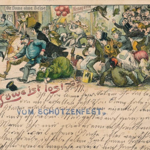 Litho - Karte gruss vom Schützenfest Ansichtskarte (8656)