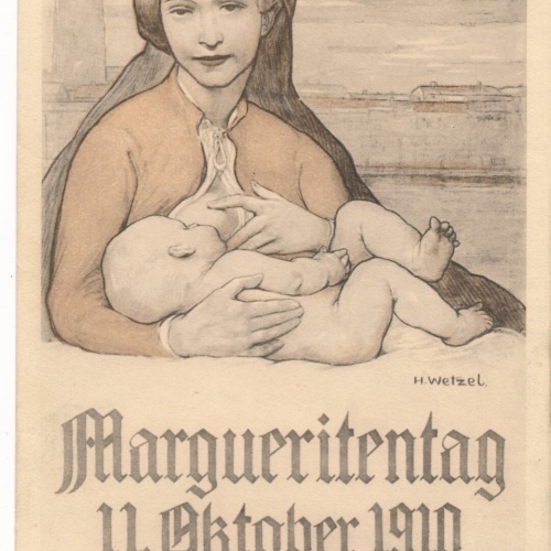 AK Margueritentag Baby am Busen Ansichtskarte (8652)