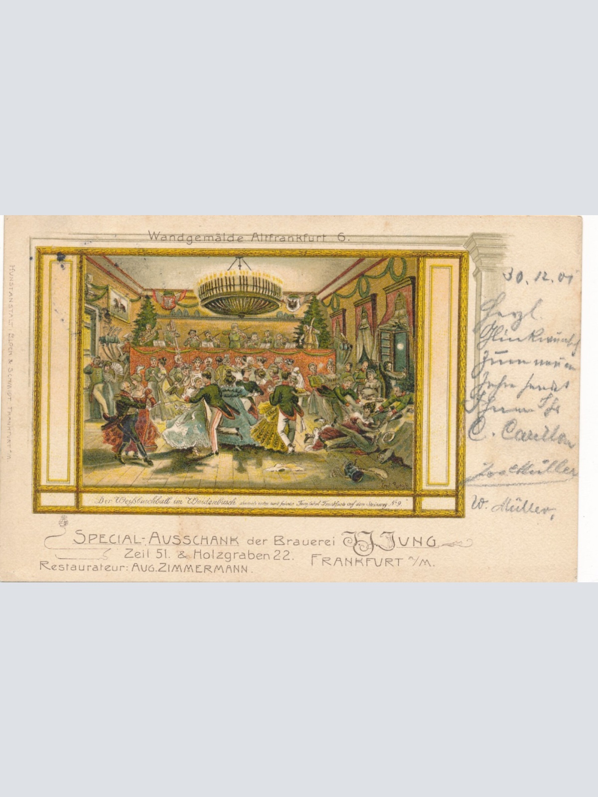 AK aus Altfrankfurt Hessen Spezial Ausschank Ansichtskarte (8654)